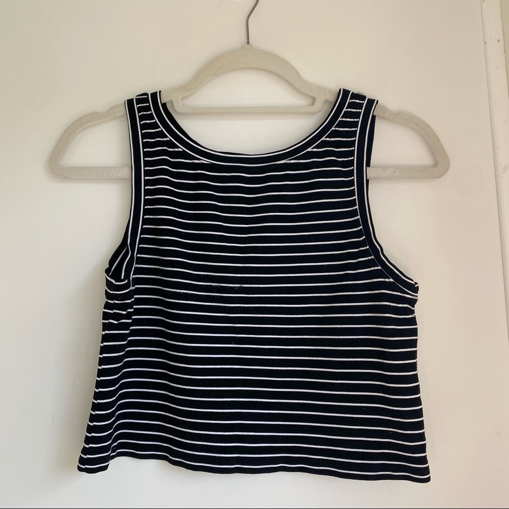 Free People Striped Cropped Tank in M/L